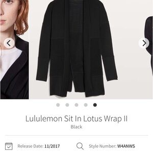 lululemon Black Lotus Wrap Cardigan
